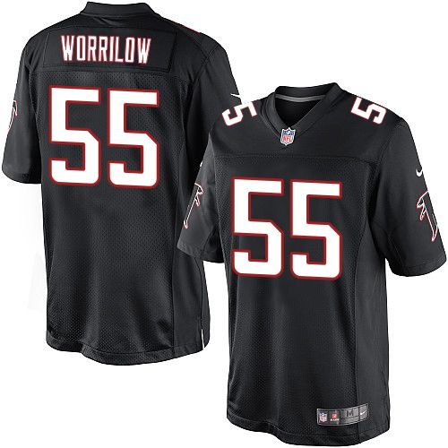 Men's Limited Paul Worrilow Nike Jersey Black Alternate - #55 NFL Atlanta Falcons